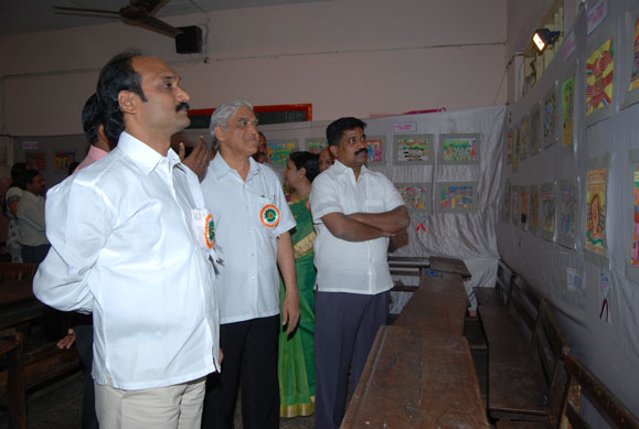 Visit to Our Drawing Exhibition Mumbai Mahanagarpalika Ward Committee Chairman Anil Patankar